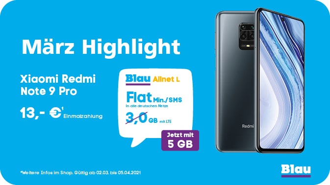 Xiaomi Redmi 9A im Blau Allnet L
