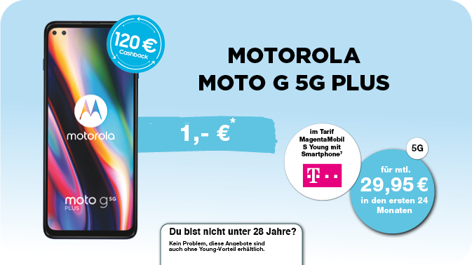 Motorola moto g 5G plus mit Telekom-Tarif: Heute schon bereit für morgen.