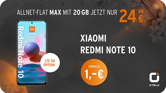 Xiaomi Redmi Note 10 – jetzt mit LTE 50 Option unschlagbar günstig