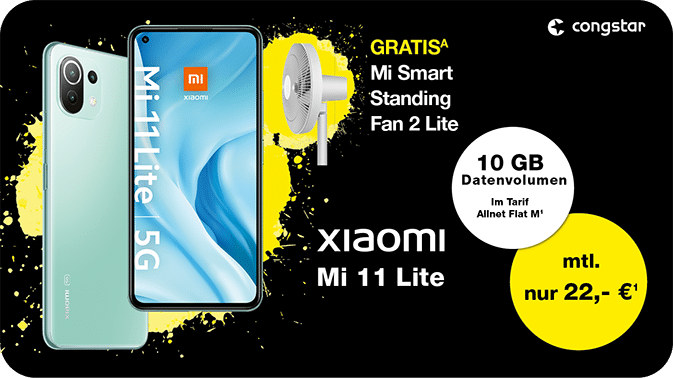 Xiaomi Mi 11 lite: Stylisch und neuste Technologie im Congstar Tarif!