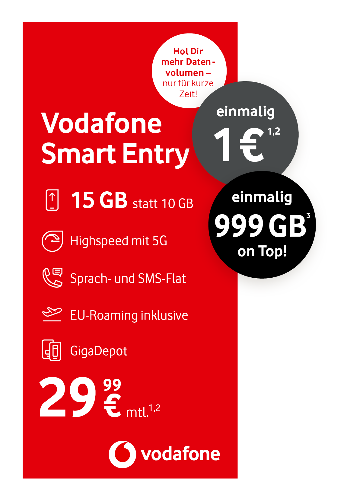 Vodafone-Werbegrafik für den Tarif 