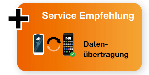 Serviceempfehlung zur Datenübertragung von einem alten Smartphone auf ein neues. 
